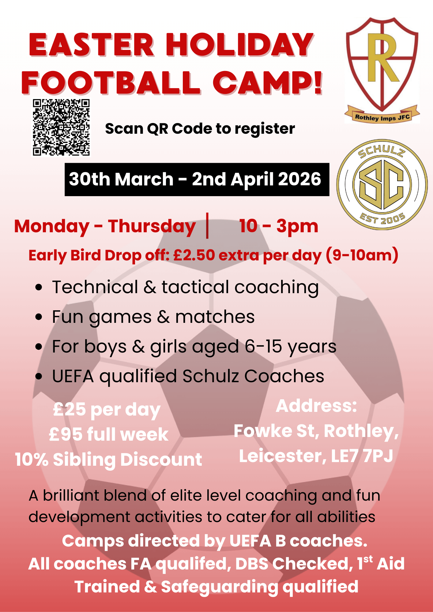 Easter Holiday Football Camp — Rothley Imps JFC